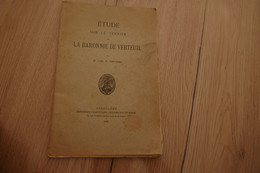 1906 étude Sur Le Terrier De La Baronnie De  Verteuil  Abbé Chevalier - Poitou-Charentes