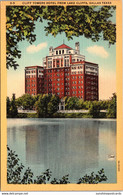 Texas Dallas Cliff Towers Hotel From Lake Cliffs Curteich - Dallas