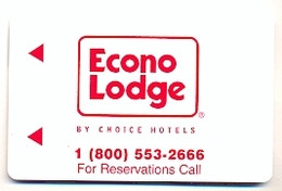 EconoLodge Hotels,  U.S.A., Tarjeta Magnética Llave De Hotel, Usada # Econolodge-3 - Hotelkarten