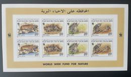 Libye Libya 1997 Mi. 2496 - 2499 IMPERF ND Kleinbogen Sheetlet WWF World Wide Fund For Nature Felis Lybica Faune Fauna - Libië