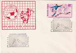 Hungary 1976 Cover; Football Fussball Soccer Calcio: UEFA European Under-18 Championship; Budapest Cancellation - 1934 – Italy