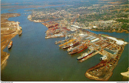 Mississippi Pascagoula Aerial View Of Pascagoula River Showing Ingalls Shipyard - Autres & Non Classés