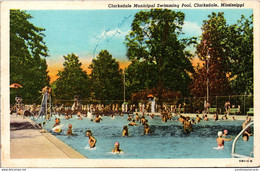 Missouri Clarksdale Municipal Swimming Pool Curteich - Other & Unclassified