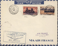 Cachet Première Liaison Aérienne Nouméa Saignon Via Sydney Par Air France Voyage D'études YT Nouvelle Calédonie 270 272 - Storia Postale