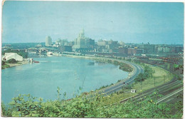 AC2280 Minnesota - St. Paul - Overlooking The Mississippi River - Skyline / Viaggiata 1953 - St Paul