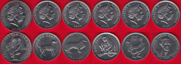 Cook Islands Set Of 6 Coins: 1 - 5 Cents 2000-2003 UNC - Islas Cook