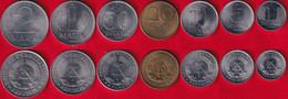 Germany (Democratic Republic) Set Of 7 Coins: 1 Pfennig - 2 Mark 1982-1990 UNC - Sonstige & Ohne Zuordnung