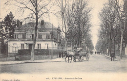 CPA France - Avallon - Avenue De La Gare - Caleche - Attelage  - Pothain Edit - Oblitérée Bruxelles Et Yonne - Avallon