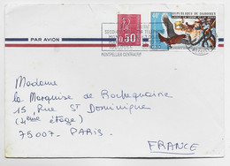 FRANCE BEQUET 50C MIXTE DAHOMEY LETTRE AVION MONTPELLIER 1974 POUR PARIS - 1971-1976 Marianne Of Béquet