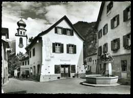 Thusis Tusan Graub. Rathausplatz Mit Viamala Brunnen 1961 Foto Gross - Thusis