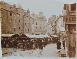 PHOTO ORIGINALE Années 20: Landerneau (marché) - Landerneau