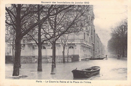 CPA - Innondation De Janvier 1910 - Paris - LE COURS LA REINE ET LA PLACE DE L'ALMA - NEOBROMURE Breger Frères PARIS - Inundaciones