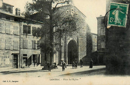 Langeac * Place De L'église * Villageois - Langeac