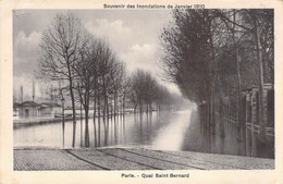 CPA - Innondation De Janvier 1910 - Paris - QUAI SAINT BERNARD - NEOBROMURE Breger Frères PARIS - Floods