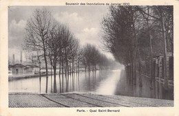 CPA - Innondation De Janvier 1910 - Paris - QUAI SAINT BERNARD - NEOBROMURE Breger Frères PARIS - Überschwemmungen