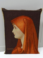 *TAPISSERIE AUBUSSON? PORTRAIT PROFIL Sainte FABIOLA  Collection RELIGION Déco XXe    E - Rugs, Carpets & Tapestry