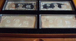 USA 1998 - The Washington Mint - Wooden Box 7 X 4 Troy Oz Silver Banknotes - Proof - Collections