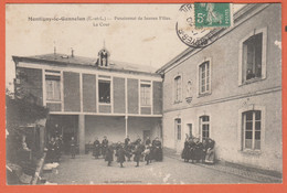 D28 - MONTIGNY LE GANNELON - PENSIONNAT DE JEUNES FILLES - LA COUR - Femmes-Jeunes Filles-Fillettes - Montigny-le-Gannelon