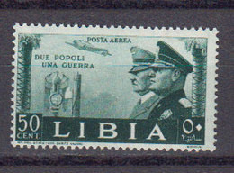 Italie Colonies Libye 1942 Yvert 17 ** Neuf Sans Charniere. Mussolinie Et Hitler. - Libya