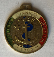 Médaille Ancre Marine école Sport Gymnastique SPES Italie Mestre Societa Ginnico Sportiva 1903-1978 78ème Anniversaire - Altri