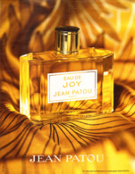 PUB PARFUM   De "  EAU DE JOY "  De " JEAN PATOU "  1973 ( 1 ) - Ohne Zuordnung