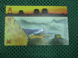 China Hong Kong 2012 World Heritage No. 1 Great Wall Stamp SPECIMEN Pack 萬里長城 - Sonstige & Ohne Zuordnung