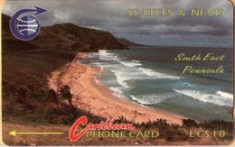 St. Kitts & Nevis - STK-3Ba, GPT, 3CSK006847, South East Peninsula (Error CSK), 10 EC$, %10.500ex, 1990, Mint - Saint Kitts & Nevis