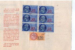TB 3588 - 1960 - Timbres Fiscaux Sur Reçu - Etude De Me Jean LESAGE , Notaire à SANCOINS ( Cher ) - Lettres & Documents