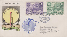Enveloppe   FDC   1er  Jour    PHILIPPINES   Puits  De  La   Liberté   1956 - Filipinas