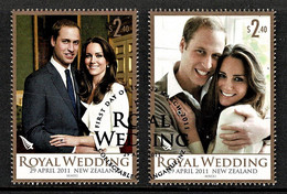 New Zealand 2011 Royal Wedding Set Of 2 Used - Used Stamps