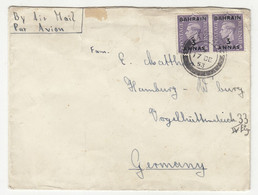 Bahrain Letter Cover Posted 1953 To Germany B220920 - Bahrain (...-1965)