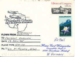 USA Card Sent To Germany 26-11-1985 Beardmore Glacier VXE 6 Helicopter Department - Helicópteros