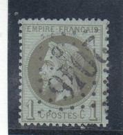 France - Année 1863/70 - N°YT 25 - Oblitération Losange G.C. - 1c Vert Bronze - 1863-1870 Napoleone III Con Gli Allori