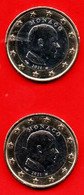 Monaco 2 Belles Pièces De 1 Euro 2021 - Other & Unclassified