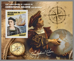 NIGER 2022 MNH Christopher Columbus Bahamas S/S - IMPERFORATED - DHQ2237 - Maritime