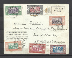 ⭐ Sénégal - Premier Vol Par Hydravion Le 13 / 12 / 1935 Pour La Guadeloupe - Courrier Demougeot ⭐ - Cartas & Documentos
