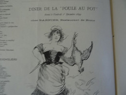 Revue Le Courrier Français 1899 3 Menus Dont 1000 Regrets 2 Poule Au Pot Cheret Willette M Tailly Hyères Pal Illust - Magazines - Before 1900