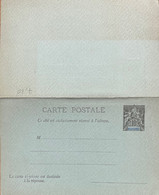 DIEGO-SUAREZ - CARTE ENTIER TYPE GROUPE NEUVE AVEC REPONSE PAYEE - Storia Postale