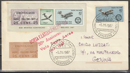 ITALY - 1967 2 Covers Commemorating 50th Anniversary First Flight Naples-Palermo - Altri