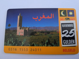 NETHERLANDS   FL 25,- COUNTRY  ARABIAN  /BEL NET  / THICK CARD  / OLDER CARD    PREPAID  Nice Used  ** 11170** - Schede GSM, Prepagate E Ricariche