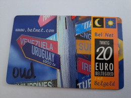 NETHERLANDS  €20,- COUNTRY SIGNS   / OLDER CARD    PREPAID  Nice Used  ** 11175** - GSM-Kaarten, Bijvulling & Vooraf Betaalde
