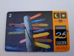 NETHERLANDS  HFL 25 ,- COUNTRY SIGNS/ LETTER Z  / OLDER CARD    PREPAID  Nice Used  ** 11178** - [3] Handy-, Prepaid- U. Aufladkarten