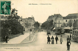 Rennes * L'avenue De La Gare * Tram Tramway * Grand Hôtel - Rennes