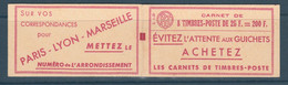 CARNET 8 TIMBRES N° 1011C-C1 MARIANNE MULLER SERIE 01-59 ** - Anciens : 1906-1965