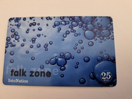 NETHERLANDS  HFL 25 ,- TALK ZONE / BUBBLES  / OLDER CARD    PREPAID  Nice Used  ** 11184** - [3] Sim Cards, Prepaid & Refills