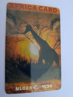 NETHERLANDS  € 11,34  GIRAFFE / AFRICA CARD      / OLDER CARD    PREPAID  Nice Used  ** 11189** - [3] Sim Cards, Prepaid & Refills