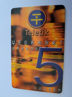 NETHERLANDS  HFL 5,-  TELETIK WEBKAART      / OLDER CARD    PREPAID  Nice Used  ** 11191** - GSM-Kaarten, Bijvulling & Vooraf Betaalde