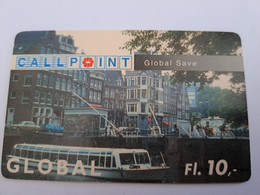 NETHERLANDS  HFL 10,- CALL POINT /BOAT IN CANAL AMSTERDAM      / OLDER CARD    PREPAID  Nice Used  ** 11193** - [3] Sim Cards, Prepaid & Refills