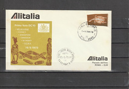 ITALY - 1973 2 Covers DC 10 Alitalia Flights - Altri