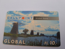 NETHERLANDS  HFL 10,- CALL POINT /MILLS IN KINDERDIJK       / OLDER CARD    PREPAID  Nice Used  ** 11195** - [3] Sim Cards, Prepaid & Refills